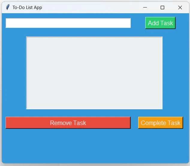 برنامه فهرست کارها ساختهشده با پایتون